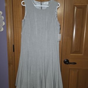 Calvin Klein Light Gray Midi Dress